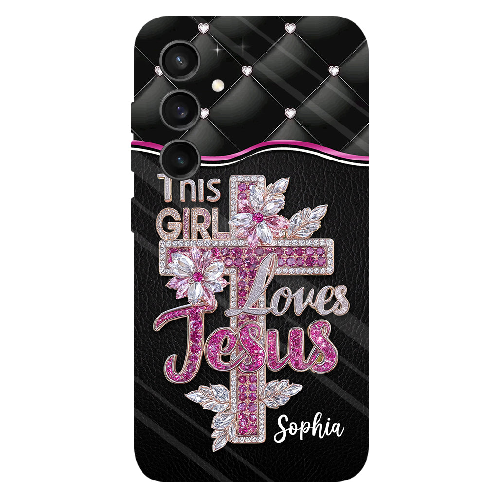 Girl Loves Jesus - Personalized Christian Full Print Phone Case
