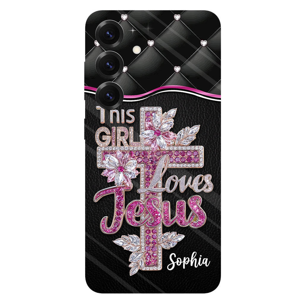 Girl Loves Jesus - Personalized Christian Full Print Phone Case
