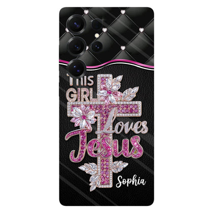 Girl Loves Jesus - Personalized Christian Full Print Phone Case