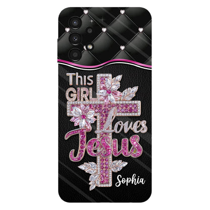 Girl Loves Jesus - Personalized Christian Full Print Phone Case