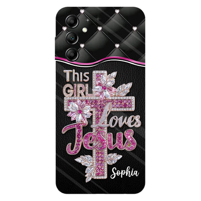 Girl Loves Jesus - Personalized Christian Full Print Phone Case