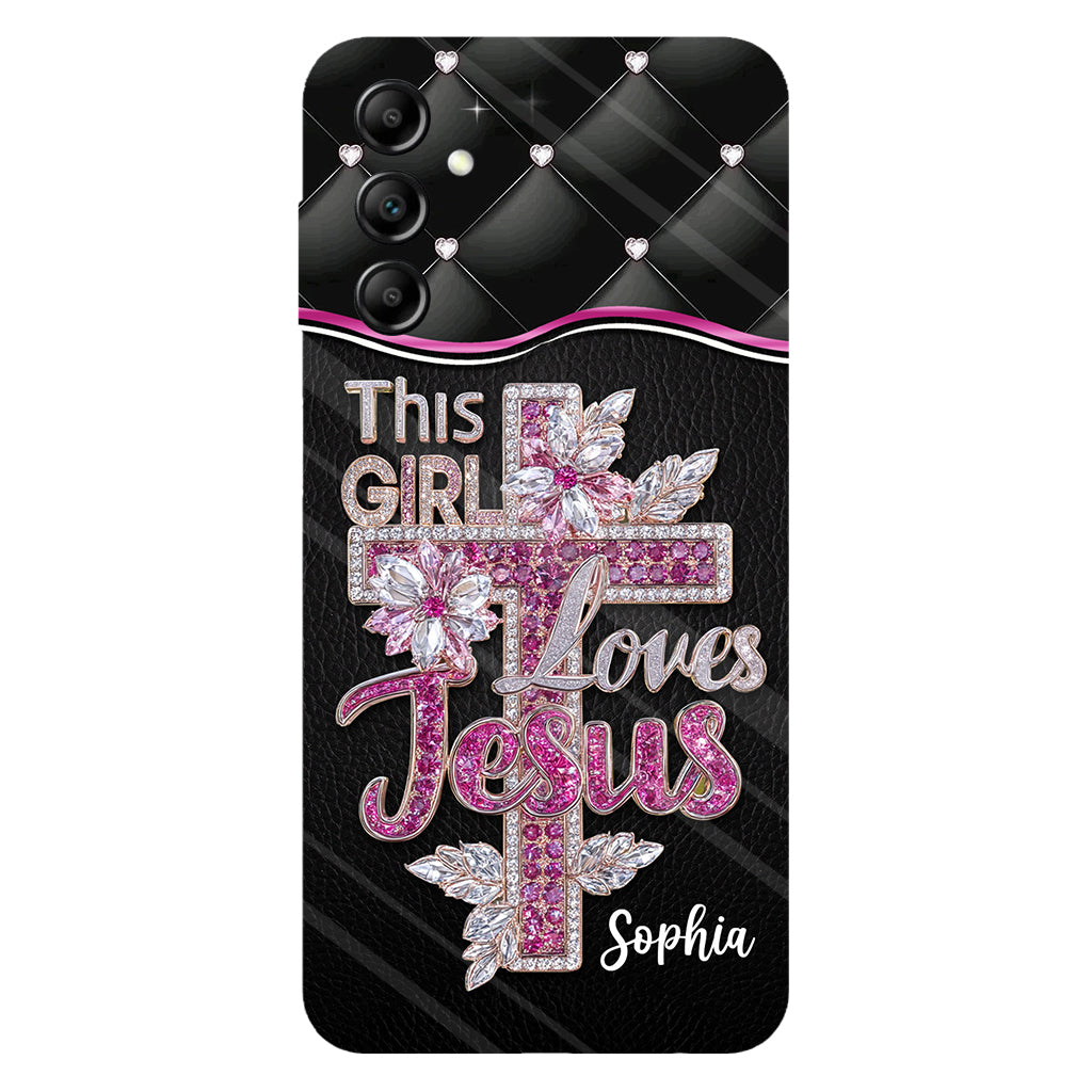 Girl Loves Jesus - Personalized Christian Full Print Phone Case