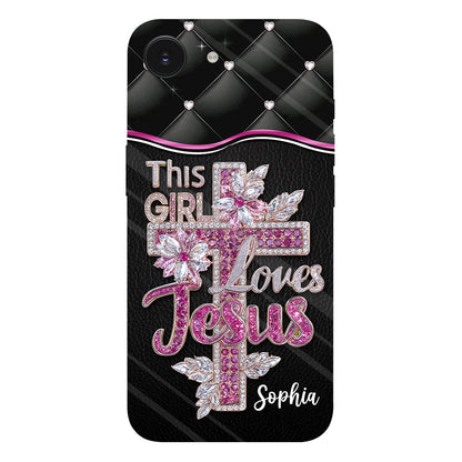 Girl Loves Jesus - Personalized Christian Full Print Phone Case